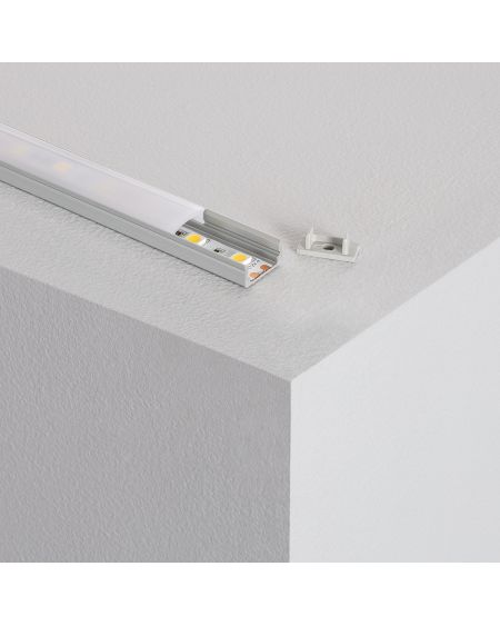 Profilé Aluminium en Saillie avec Capot Continu pour Ruban LED jusqu'à 12mm
