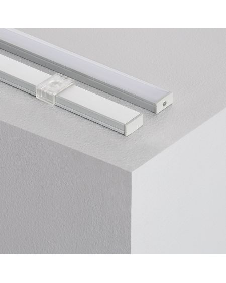 Profilé Aluminium en Saillie avec Capot Continu pour Ruban LED jusqu'à 12mm