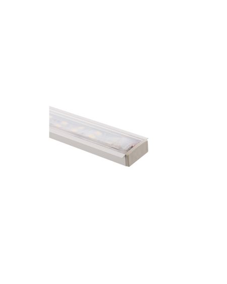 Profilé Aluminium Encastrable avec Capot Continu pour Double Ruban LED jusqu'à 18mm
