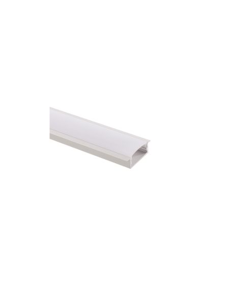 Profilé Aluminium Encastrable avec Capot Continu pour Double Ruban LED jusqu'à 18mm