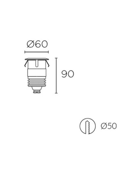 Spot LED Extérieur 1W Encastrable au Sol Gea Signaling LEDS-C4 55-9620-54-CL
