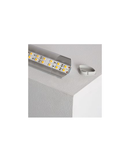 Profilé Aluminium pour Angle avec Capot Continu pour Ruban LED jusqu'à 20mm