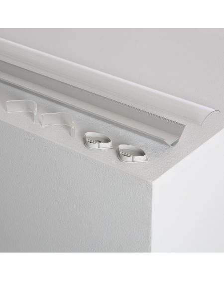 Profilé Aluminium pour Angle avec Capot Continu pour Ruban LED jusqu'à 20mm