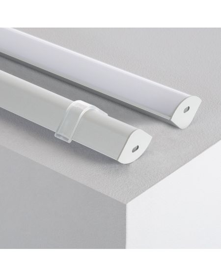 Profilé Aluminium pour Angle avec Capot Continu pour Ruban LED jusqu'à 20mm