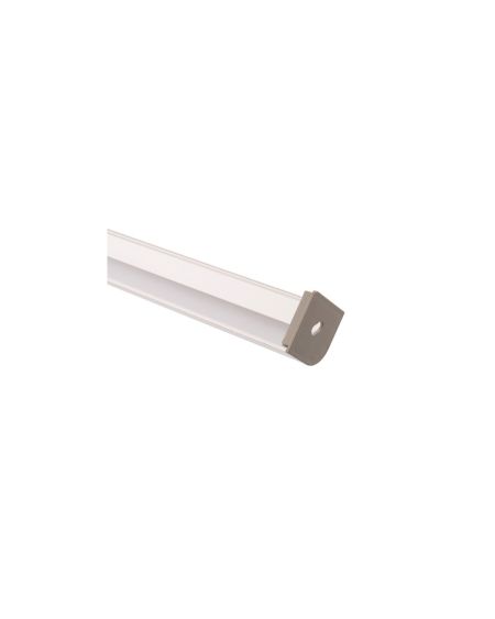 Profilé Aluminium pour Angle avec Capot Continu pour Ruban LED jusqu'à 20mm