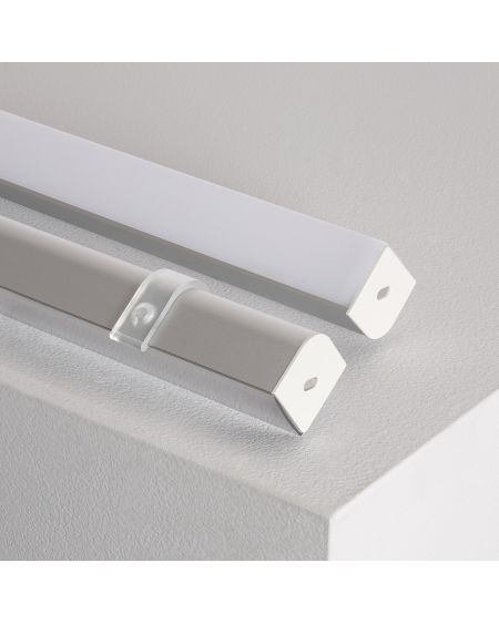 Profilé Aluminium pour Angle avec Capot Continu pour Ruban LED jusqu'à 20mm