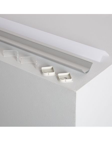 Profilé Aluminium pour Angle avec Capot Continu pour Ruban LED jusqu'à 20mm