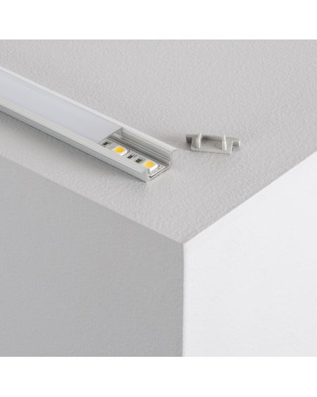 Profilé Aluminium Encastrable avec Capot Continu pour Ruban LED jusqu'à 12mm