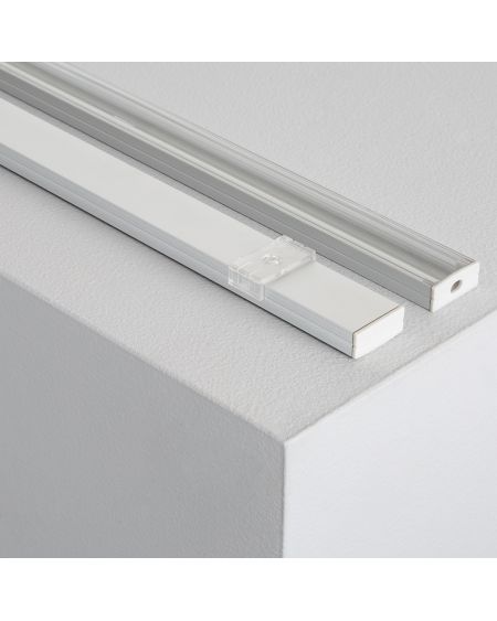 Profilé Aluminium en Saillie avec Capot Continu pour Double Ruban LED jusqu'à 20mm