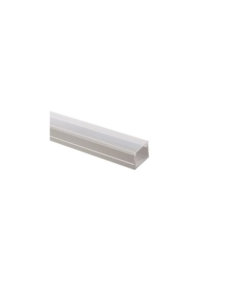 Profilé Aluminium en Saillie avec Capot Continu pour Ruban LED jusqu'à 16mm