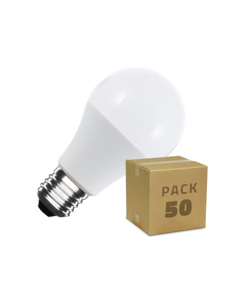 Boîte de 50 Ampoules LED E27 A60 5W Blanc Chaud