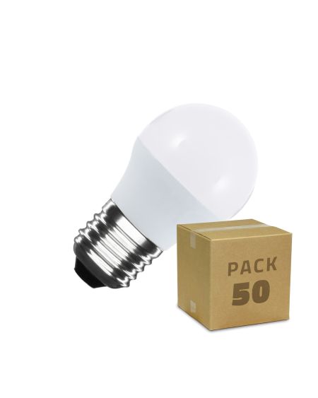 Boîte de 50 Ampoules LED E27 G45 5W Blanc Chaud