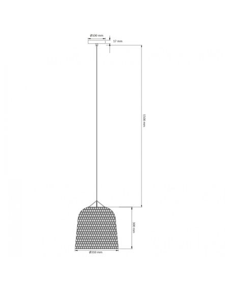 Suspension Rotin Canastra