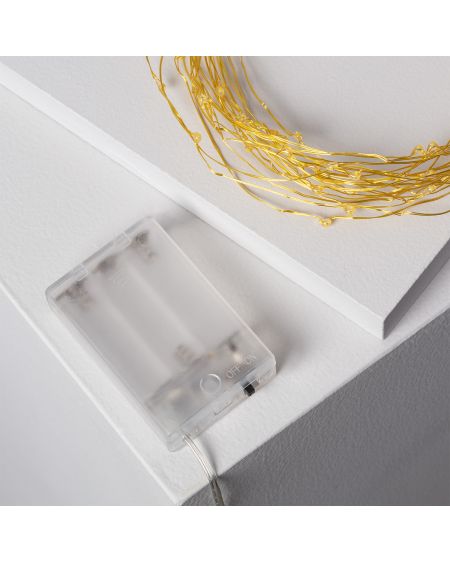 Guirlande LED Fil de Fer Dorée à Piles 10m