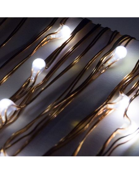 Guirlande LED Fil de Fer Rose à Piles 5m/10m
