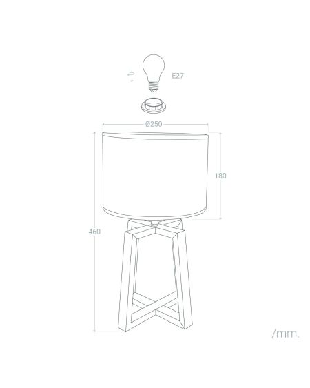 Lampe à Poser Bois Korsade