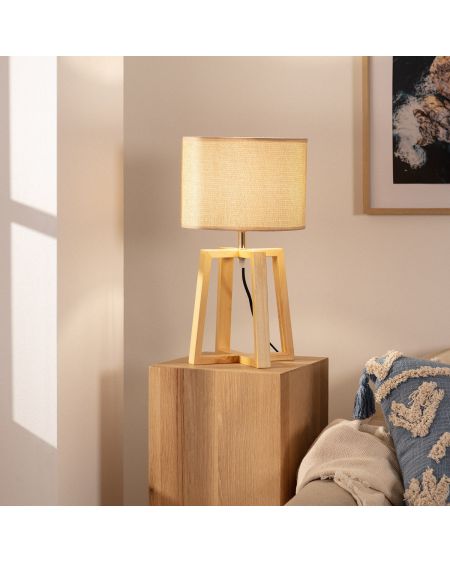 Lampe à Poser Bois Korsade