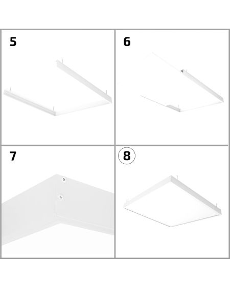 Panneau LED 60x60 cm 40W 4000lm Microprismatique (UGR17) + Kit en Saillie