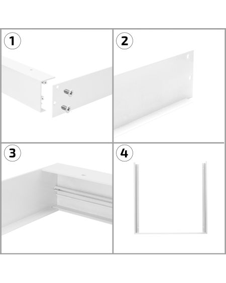 Panneau LED 60x60 cm 40W 4000lm Microprismatique (UGR17) + Kit en Saillie