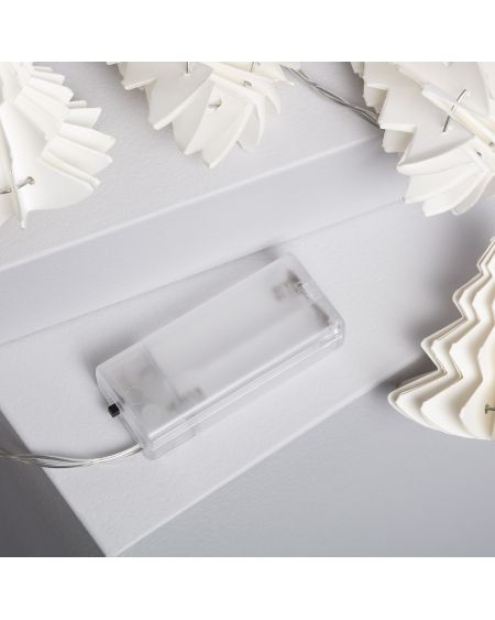 Guirlande Lumineuse LED Sapin Papier à Piles 2.1m