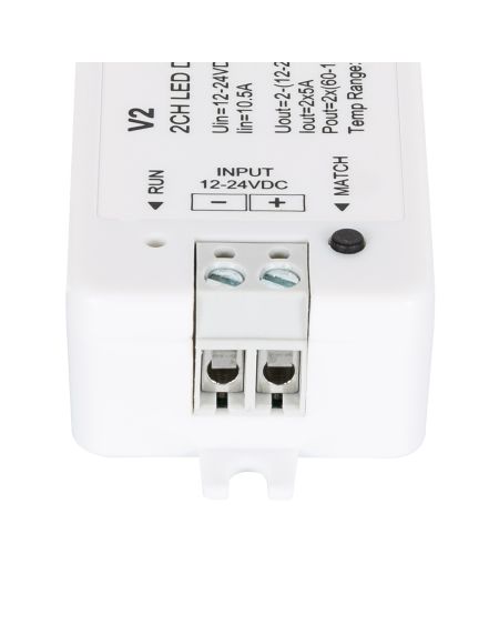 Contrôleur Variateur Ruban LED 12/24V DC CCT 2 canaux Compatible pour Télécommande RF