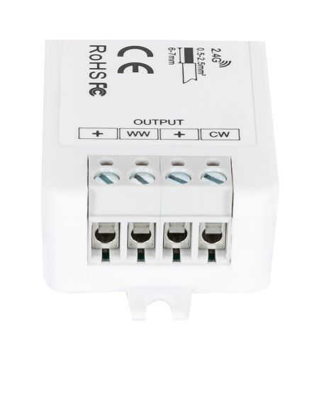 Contrôleur Variateur Ruban LED 12/24V DC CCT 2 canaux Compatible pour Télécommande RF