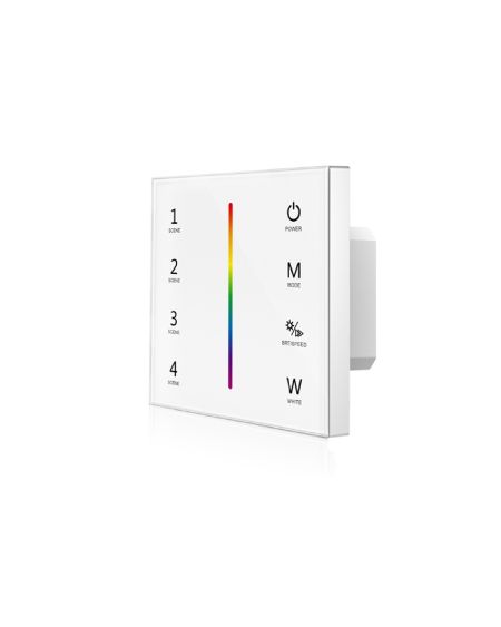 Contrôleur Variateur Murale Tactile pour Ruban LED RGBW RF