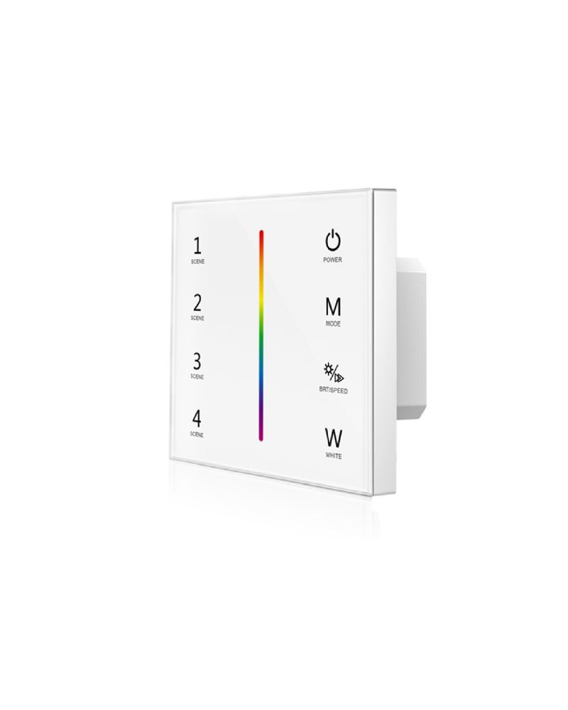 Contrôleur Variateur Murale Tactile pour Ruban LED RGBW RF