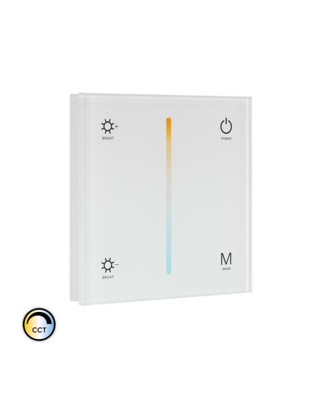 Contrôleur Variateur Murale Tactile pour Ruban LED 12/24V DC CCT RF