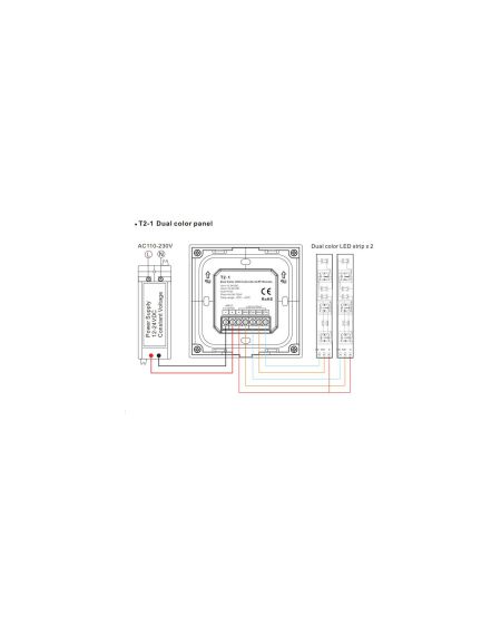 Contrôleur Variateur Murale Tactile pour Ruban LED 12/24V DC CCT RF