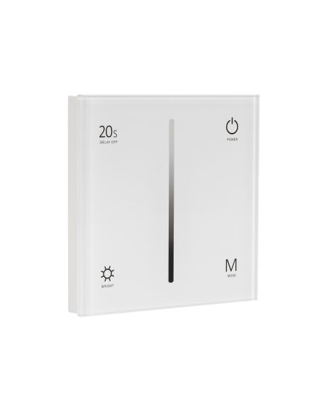 Contrôleur Variateur Murale Tactile pour Ruban LED 12/24V DC Monochrome RF