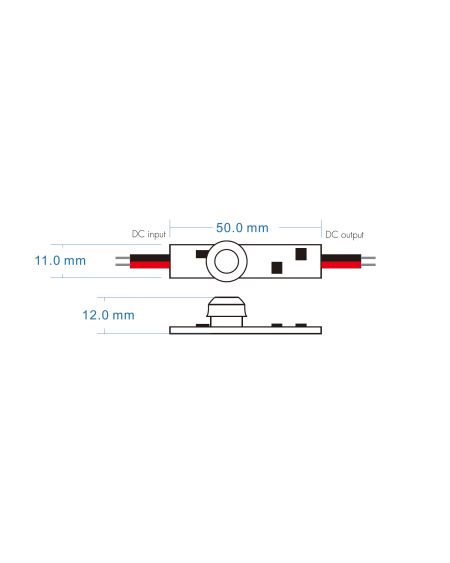 Mini Détecteur de Mouvement PIR 120º pour Ruban LED