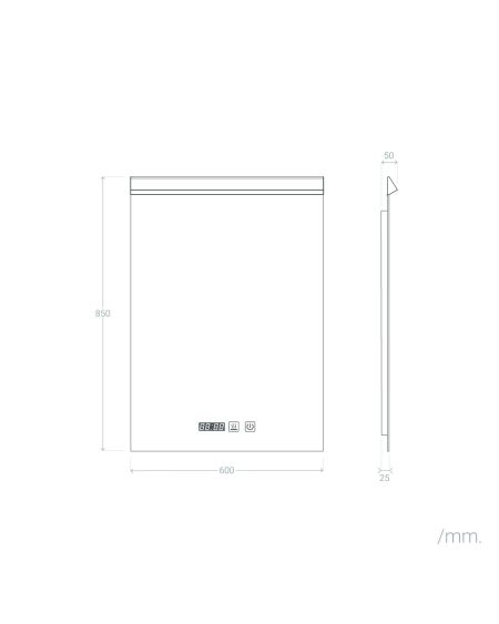 Miroir Salle de Bain avec Éclairage LED Anti-buée Jannada 85x60 cm