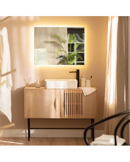 Miroir Salle de Bain avec Éclairage LED Anti-buée Sarakiniko 60x80 cm