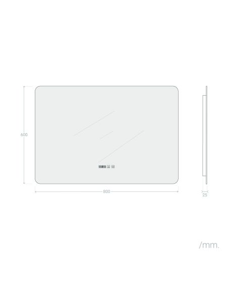 Miroir Salle de Bain avec Éclairage LED Anti-buée Sarakiniko 60x80 cm