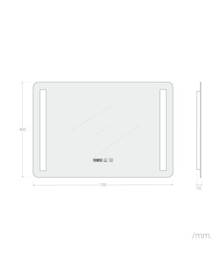 Miroir Salle de Bain avec Éclairage LED Anti-buée Similan 40x70 cm