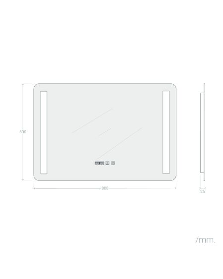 Miroir Salle de Bain avec Éclairage LED Anti-buée Big Similan 60x80 cm