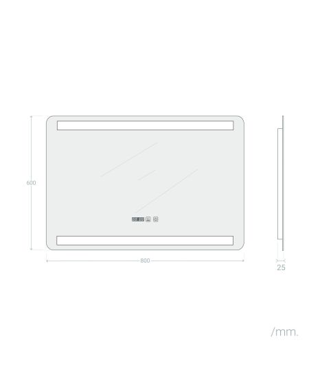 Miroir Salle de Bain avec Éclairage LED Anti-buée Tahiti 60x80cm