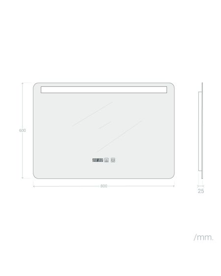 Miroir Salle de Bain avec Éclairage LED Anti-buée Big Benagil 60x80cm