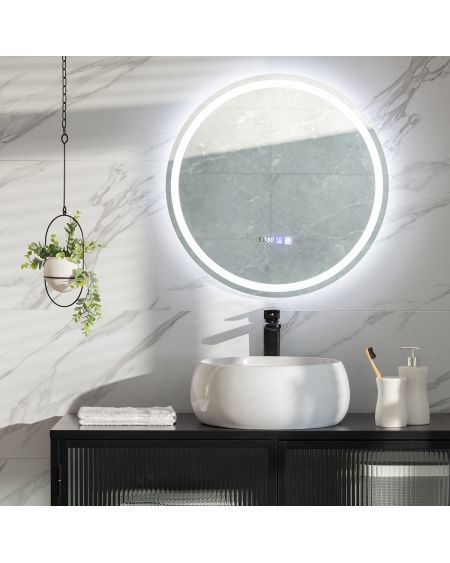 Miroir Salle de Bain avec Éclairage LED Stiniva Ø60cm
