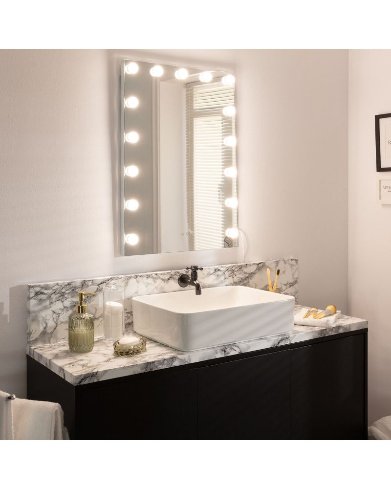 Miroir Salle de Bain avec Éclairage LED Essauira 70x50cm