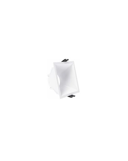 Collerette Downlight Carrée Faible UGR pour Ampoule LED GU10 Coupe 85x85mm
