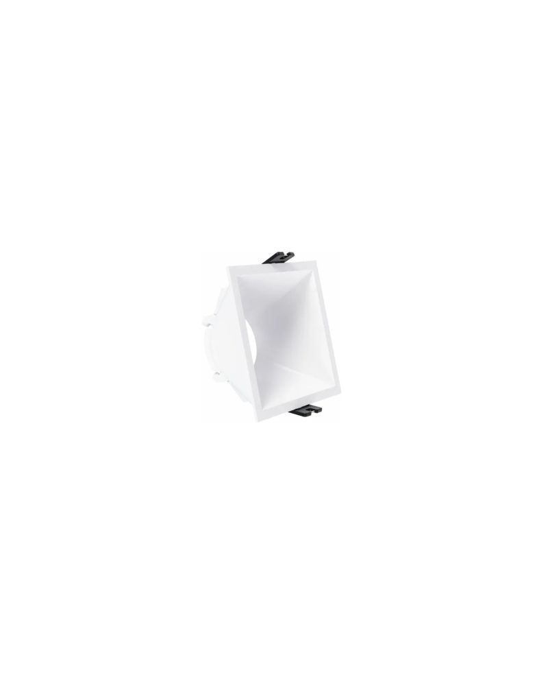 Collerette Downlight Carrée Faible UGR pour Ampoule LED GU10 Coupe 85x85mm