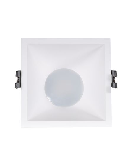Collerette Downlight Carrée Faible UGR pour Ampoule LED GU10 Coupe 85x85mm