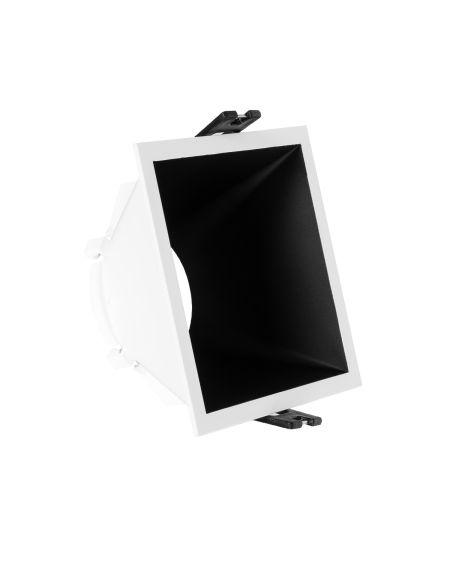 Collerette Downlight Carrée Faible UGR pour Ampoule LED GU10 Coupe 85x85mm