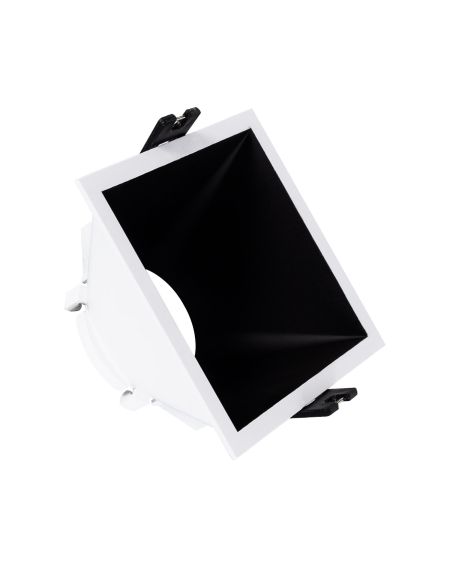 Collerette Downlight Carrée 45º Faible UGR pour Ampoule LED GU10/GU5.3 Coupe 85 x 85mm