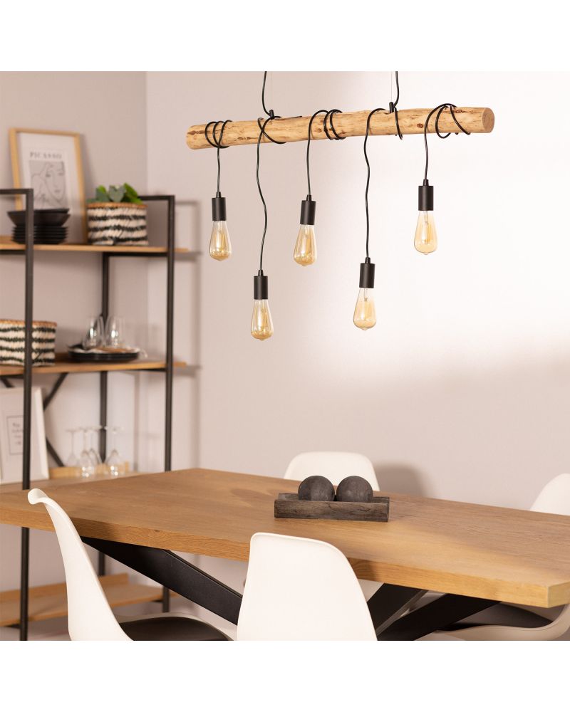 Suspension Métal et Bois Yagis