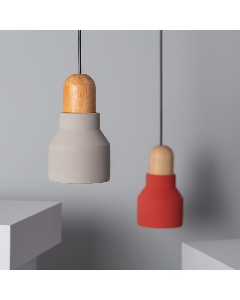 Suspension Ciment et Bois Luster