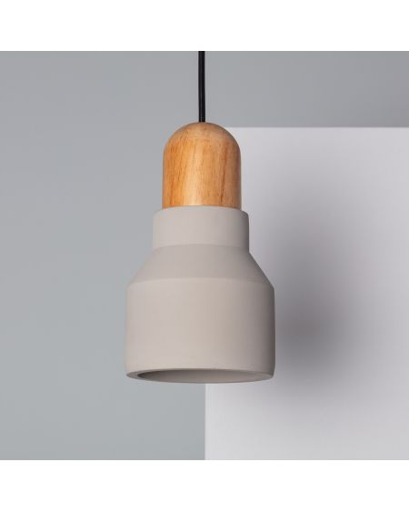 Suspension Ciment et Bois Luster