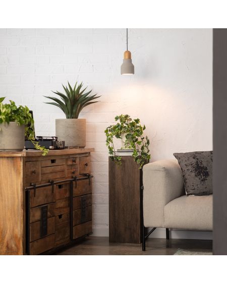 Suspension Ciment et Bois Luster